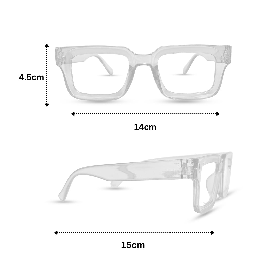 Options Transparent Eyeglasses - White