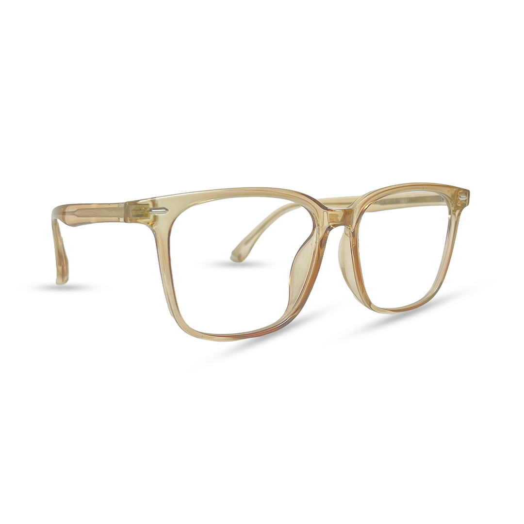 Colored Frame Eyeglasses - Brown