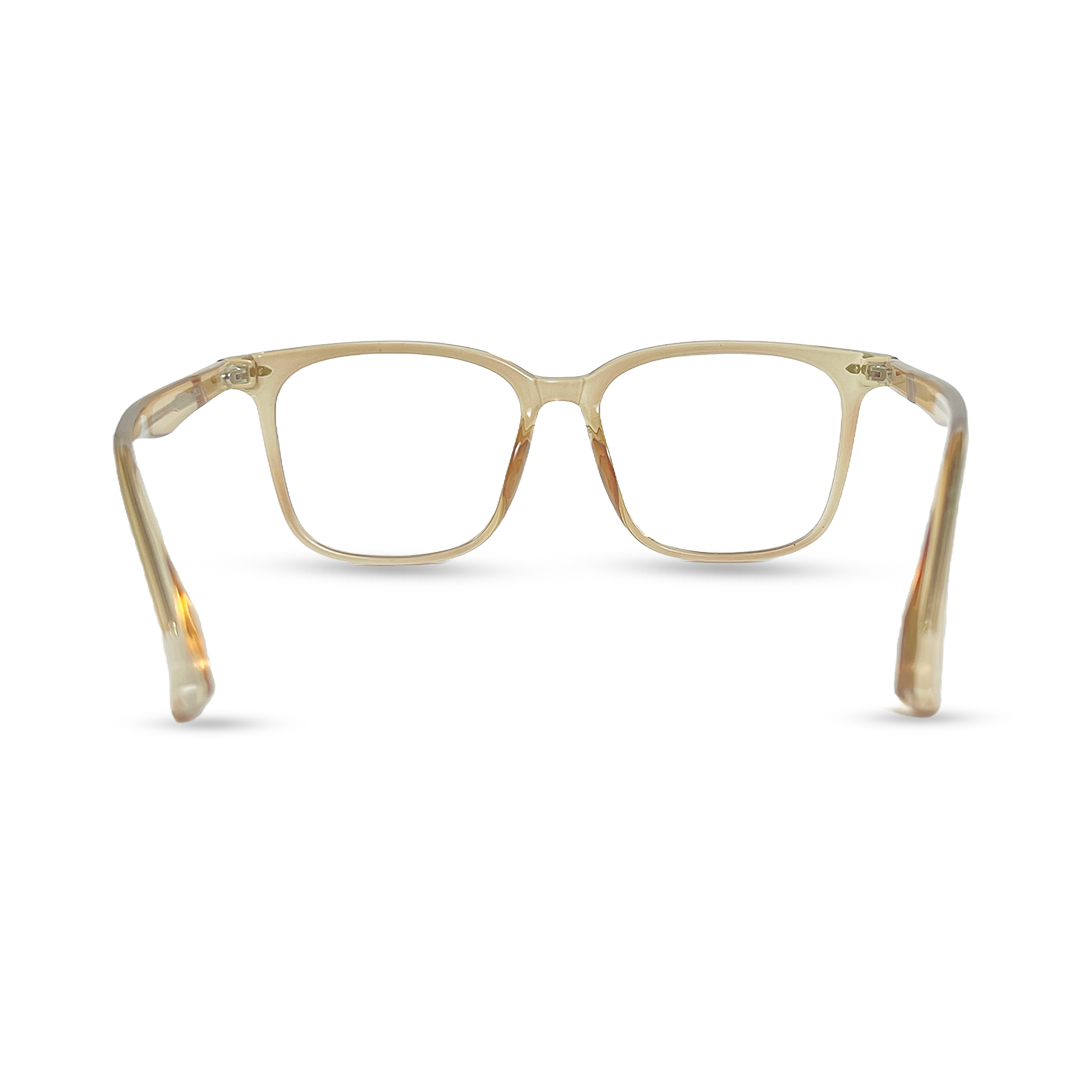 Colored Frame Eyeglasses - Brown