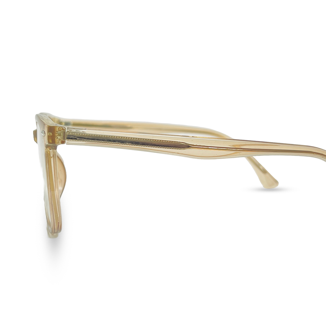 Colored Frame Eyeglasses - Brown