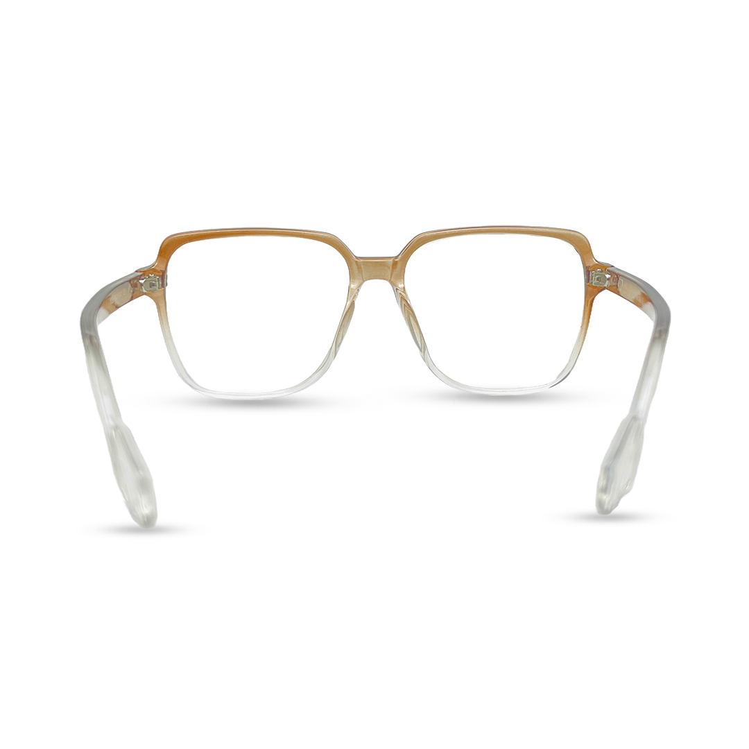 Options Colored Handle Eyeglasses - Brown & White