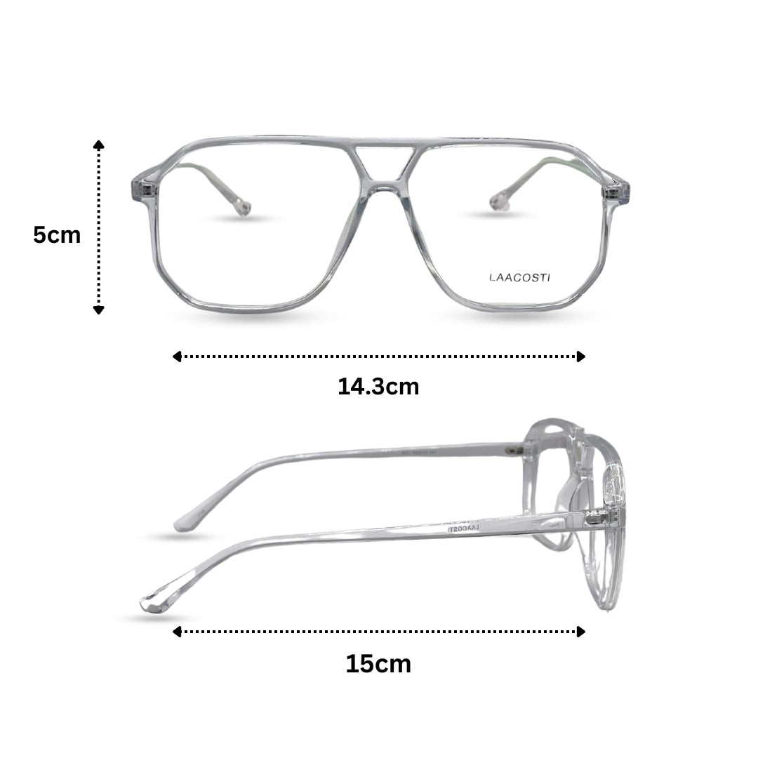 Double Bridge Eyeglasses - White