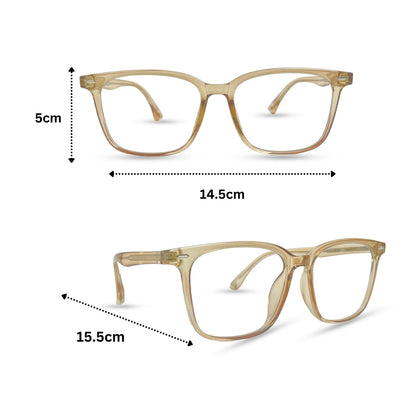 Colored Frame Eyeglasses - Brown
