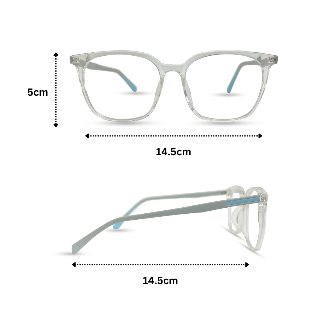 Colored Handle Eyeglasses - Blue