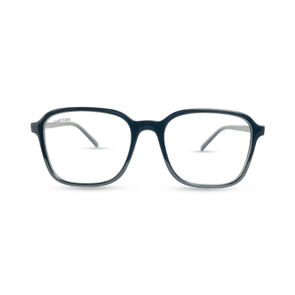 Rectangular Transparent Eyeglasses - Black