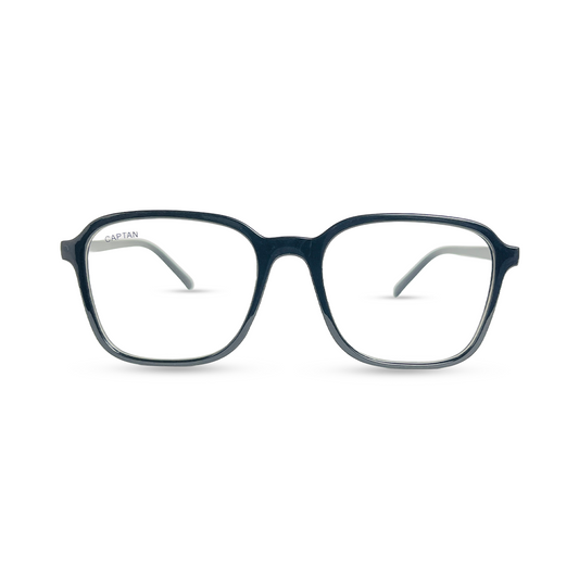 Rectangular Transparent Eyeglasses - Black