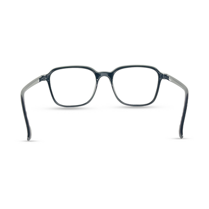 Rectangular Transparent Eyeglasses - Black