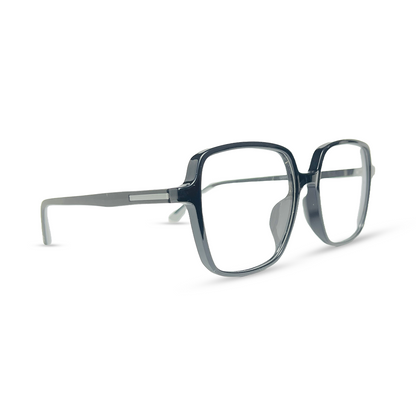 Rectangular Eyeglasses - Black & Grey