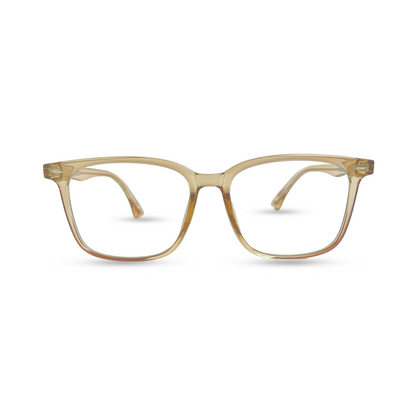 Colored Frame Eyeglasses - Brown