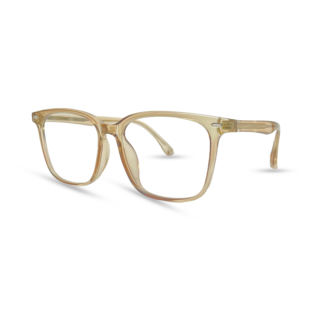 Colored Frame Eyeglasses - Brown