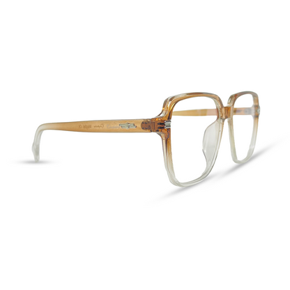 Options Colored Handle Eyeglasses - Brown & White
