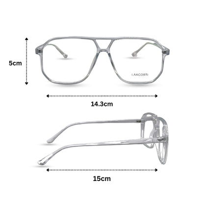 Double Bridge Eyeglasses - White