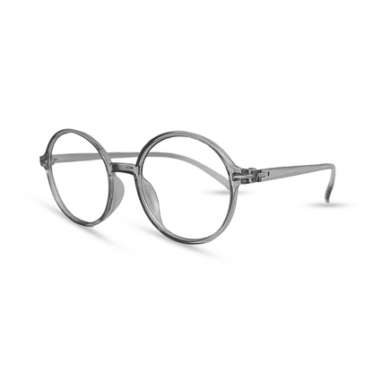 Round Transparent Eyeglasses - Grey