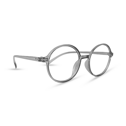 Round Transparent Eyeglasses - Grey
