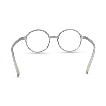 Round Transparent Eyeglasses - Grey