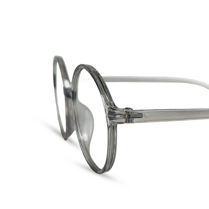 Round Transparent Eyeglasses - Grey