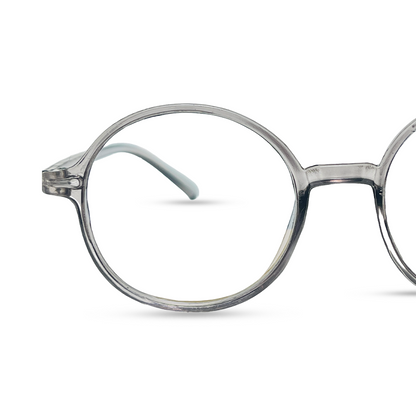 Round Transparent Eyeglasses - Grey