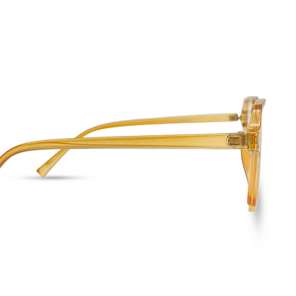 Rectangular Transparent Eyeglasses - Orange