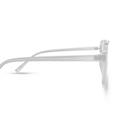 Rectangular Transparent Eyeglasses - White
